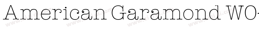 American Garamond W0字体转换